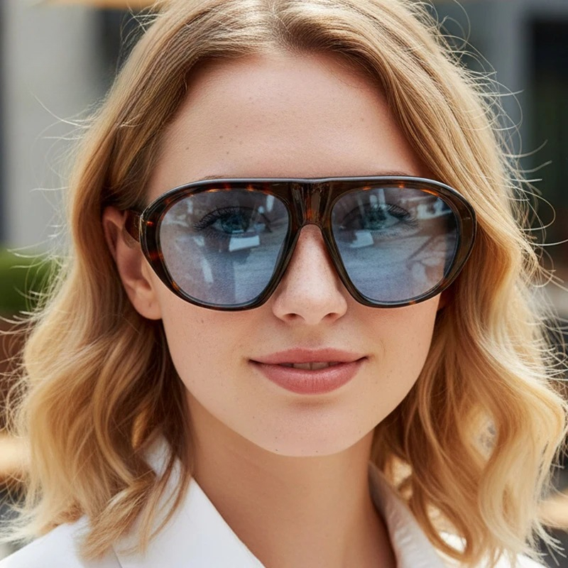 Streetwear Brand Photoshoot - ZXIAC Oversized Retro Bold Frame Sunglasses