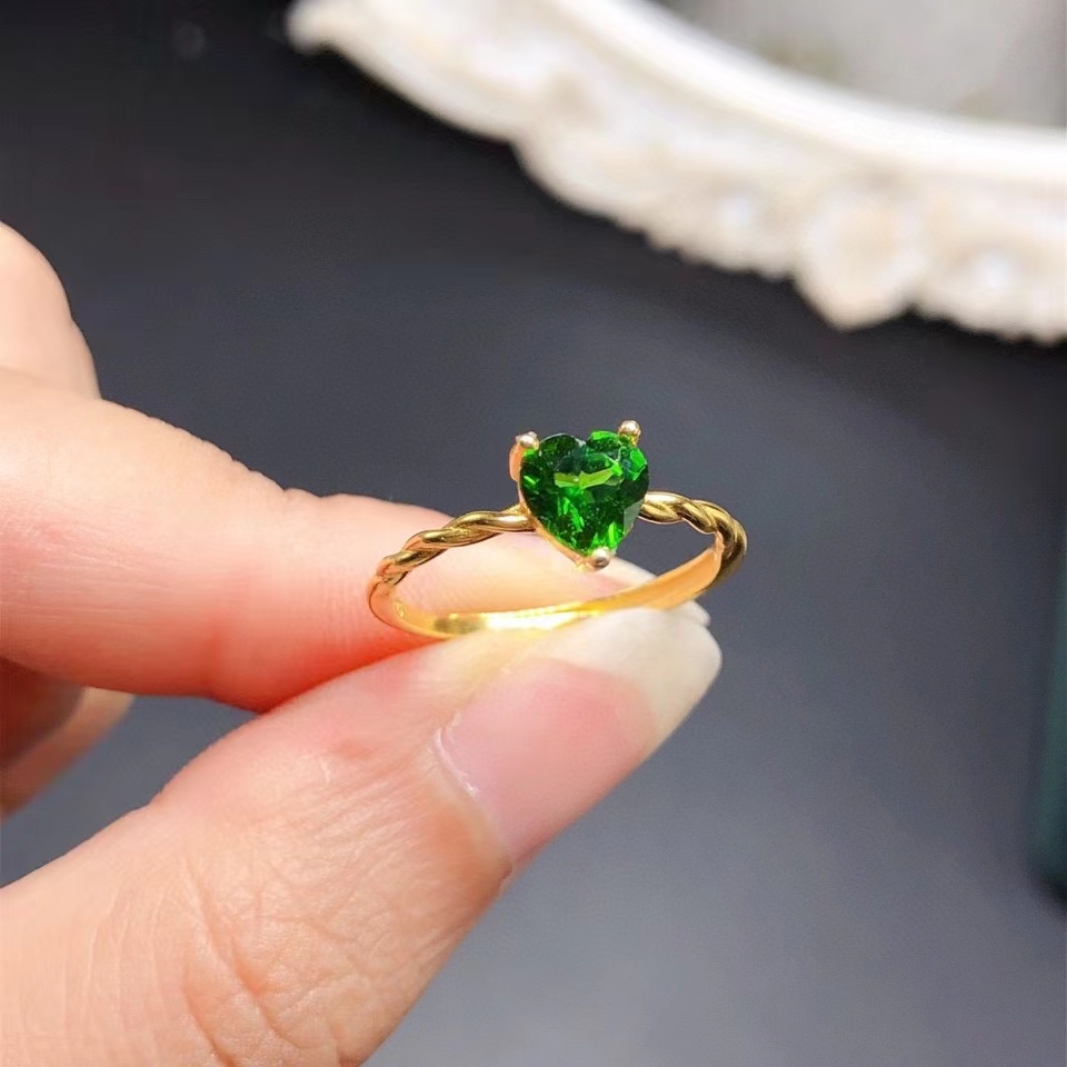 Chrome Hearts Ring - Classsic Heart Gemstone Engagement Ring for