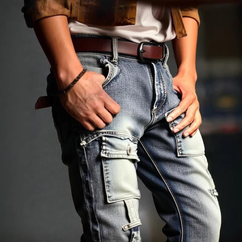 Men's Distressed Washed High S - Streetwear Brand America 评论和价格