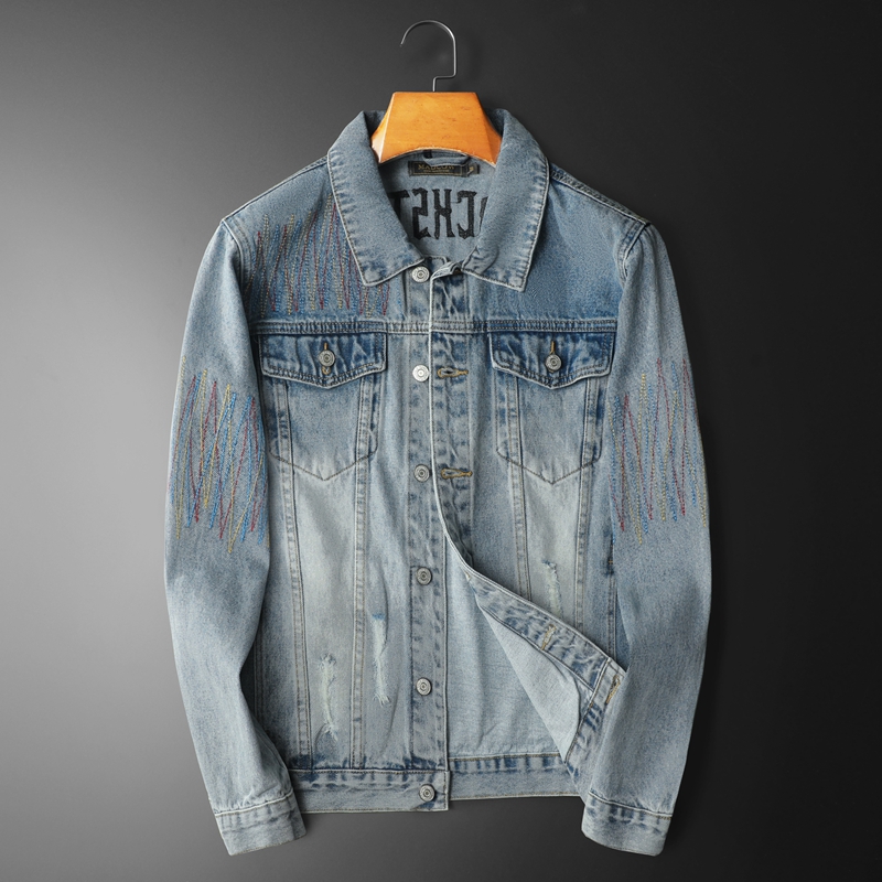 Brand Vintage Washed Denim Jac - Streetwear High End Brand 评论和价格
