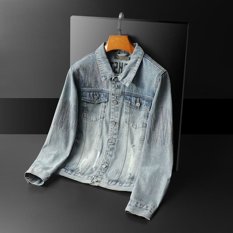 Brand Vintage Washed Denim Jac - Streetwear High End Brand 评论和价格