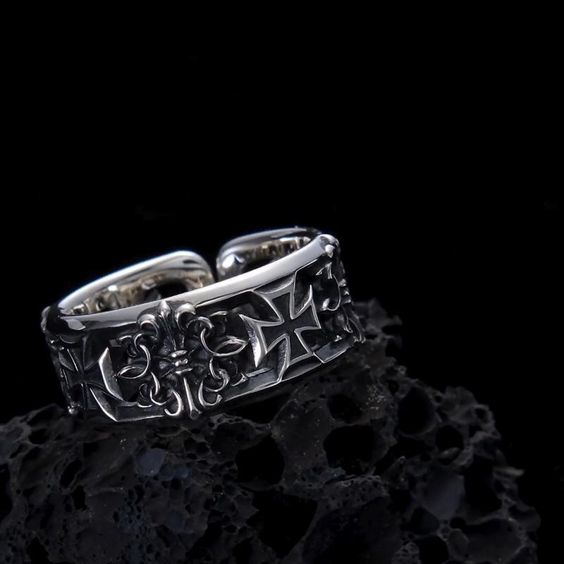 New retro cross hip-hop punk s - Chrome Hearts Ring 评论和价格