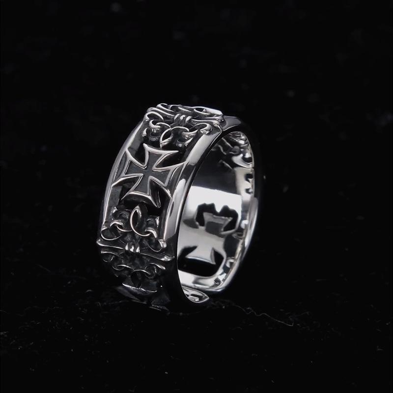 New retro cross hip-hop punk s - Chrome Hearts Ring 评论和价格