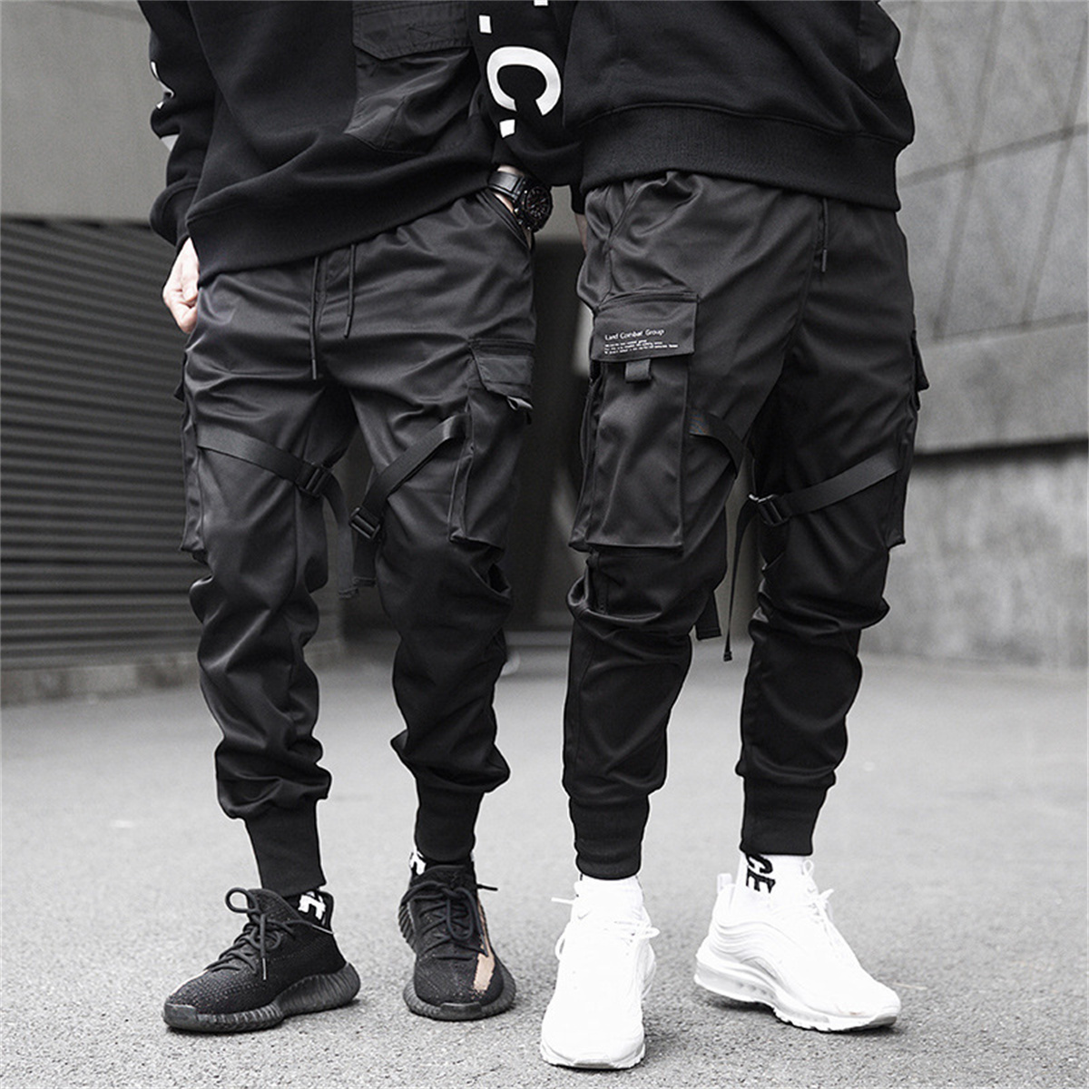 Black Hip Hop Cargo Pants Summ - Gothic Streetwear Brand 评论和价格