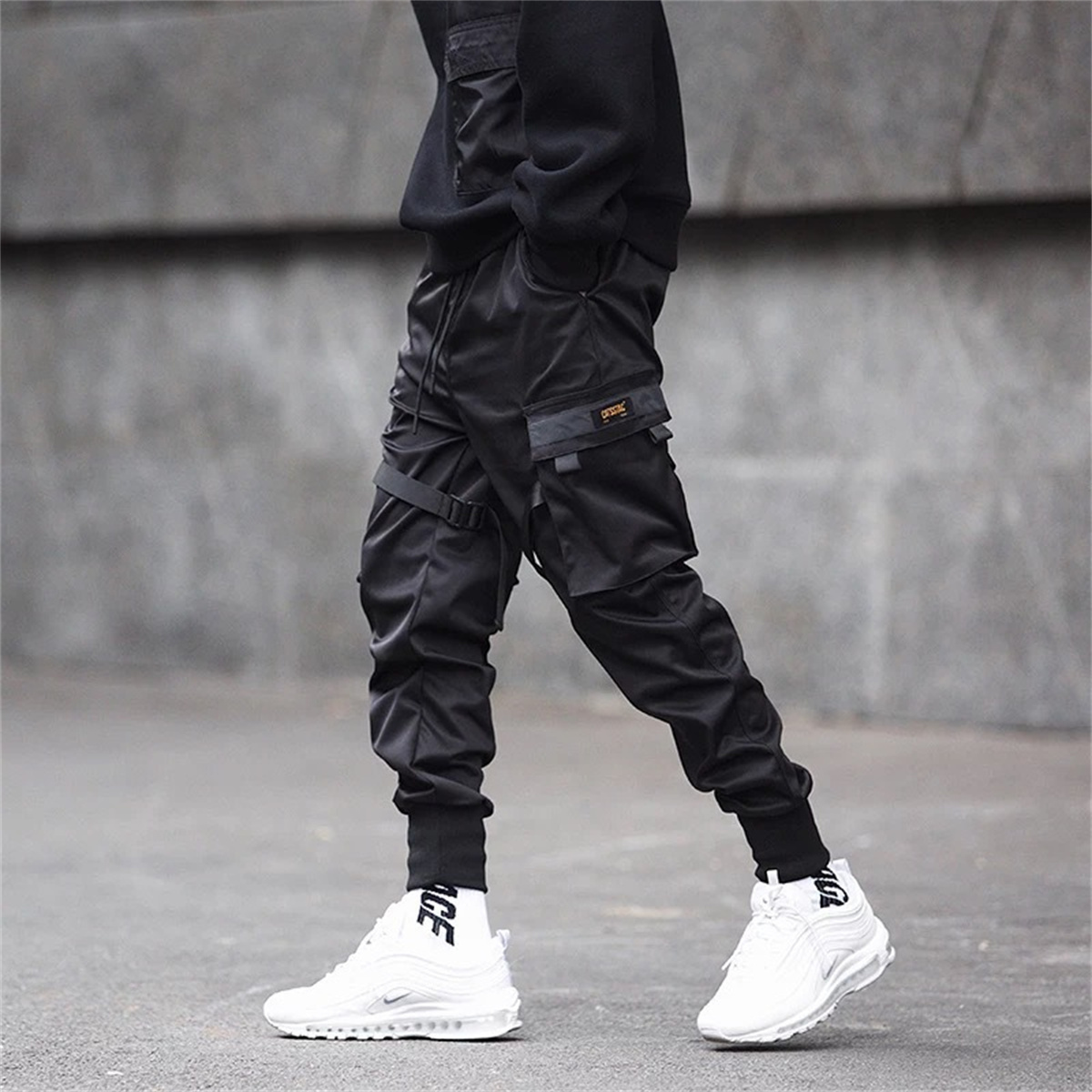 Black Hip Hop Cargo Pants Summ - Gothic Streetwear Brand 评论和价格