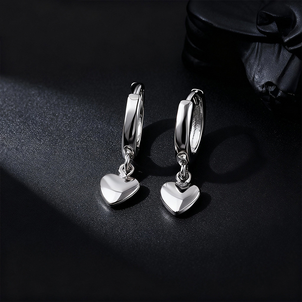 925 Sterling Silver Heart Stud - Chrome Hearts Ring 评论和价格