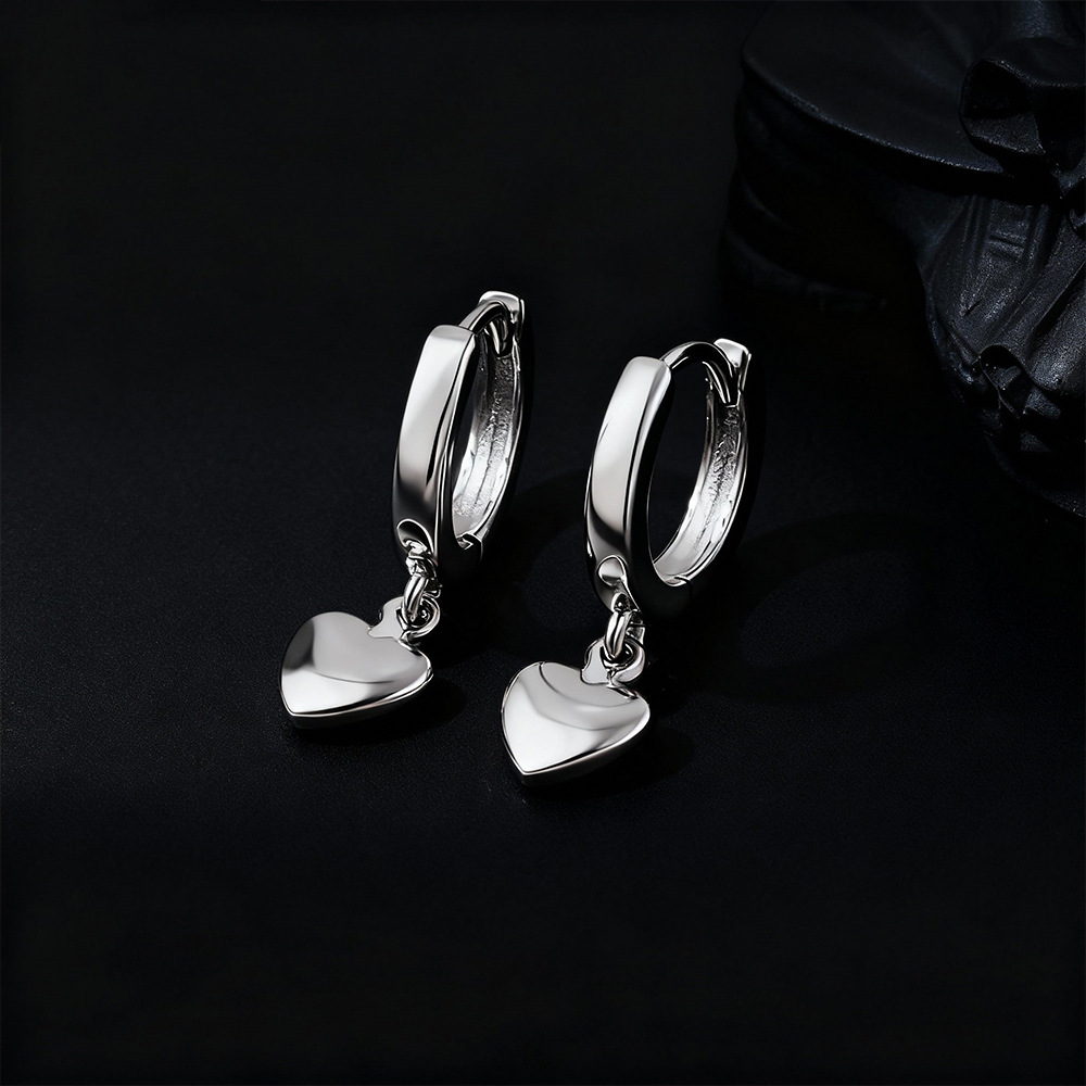 925 Sterling Silver Heart Stud - Chrome Hearts Ring 评论和价格