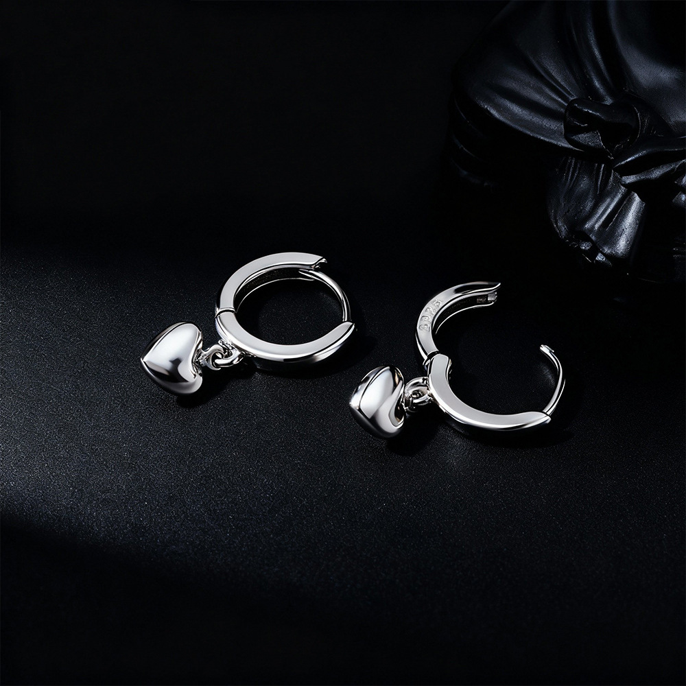 925 Sterling Silver Heart Stud - Chrome Hearts Ring 评论和价格