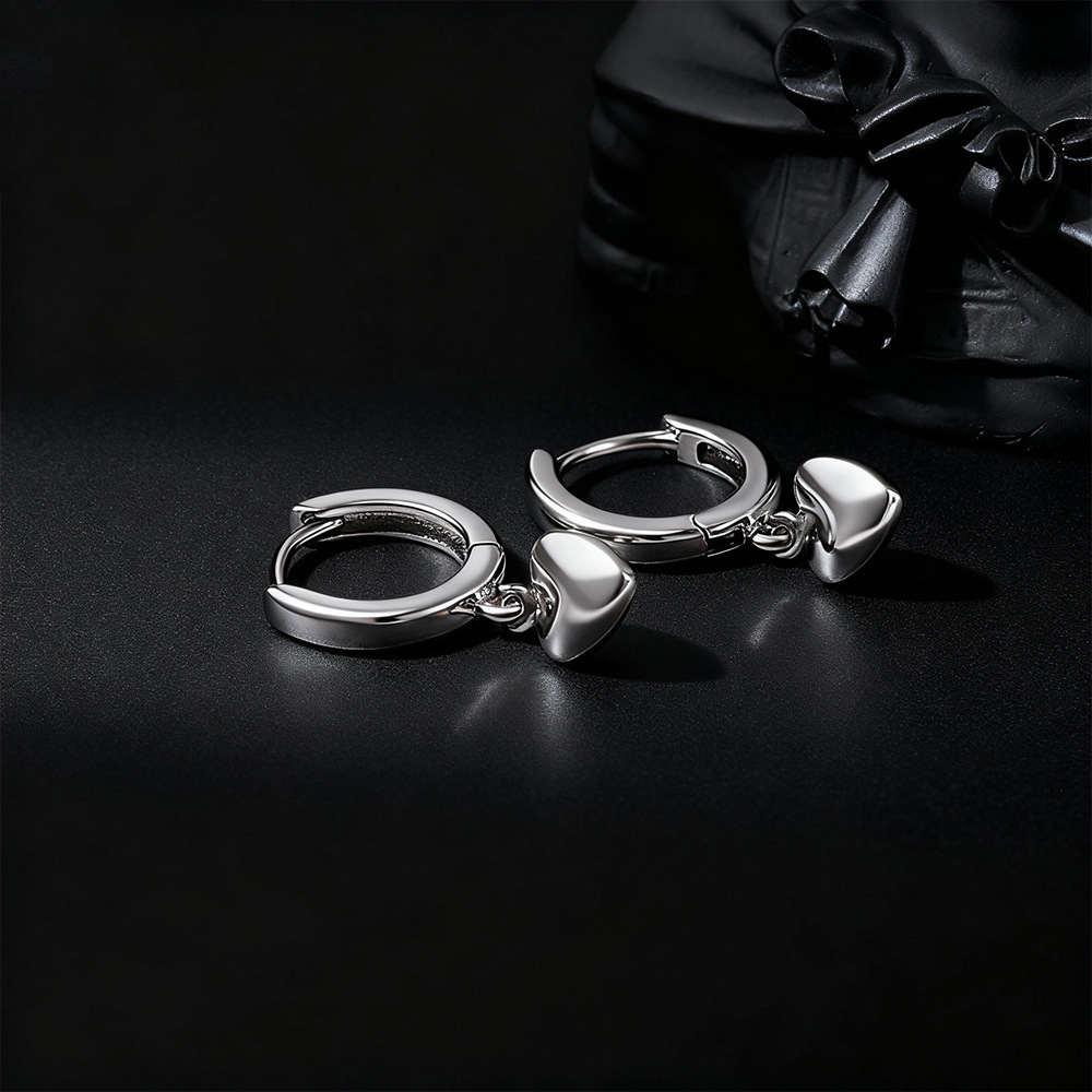 925 Sterling Silver Heart Stud - Chrome Hearts Ring 评论和价格