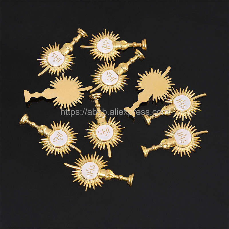 10 Pieces / Religious Gilded J - Streetwear Brand Accessories 评论和价格