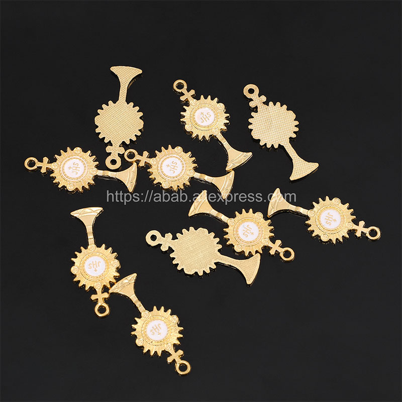 10 Pieces / Religious Gilded J - Streetwear Brand Accessories 评论和价格