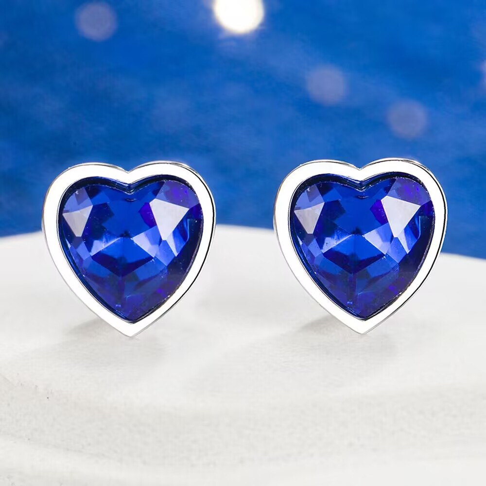 925 Sterling Silver Heart Blue - Chrome Hearts Ring 评论和价格