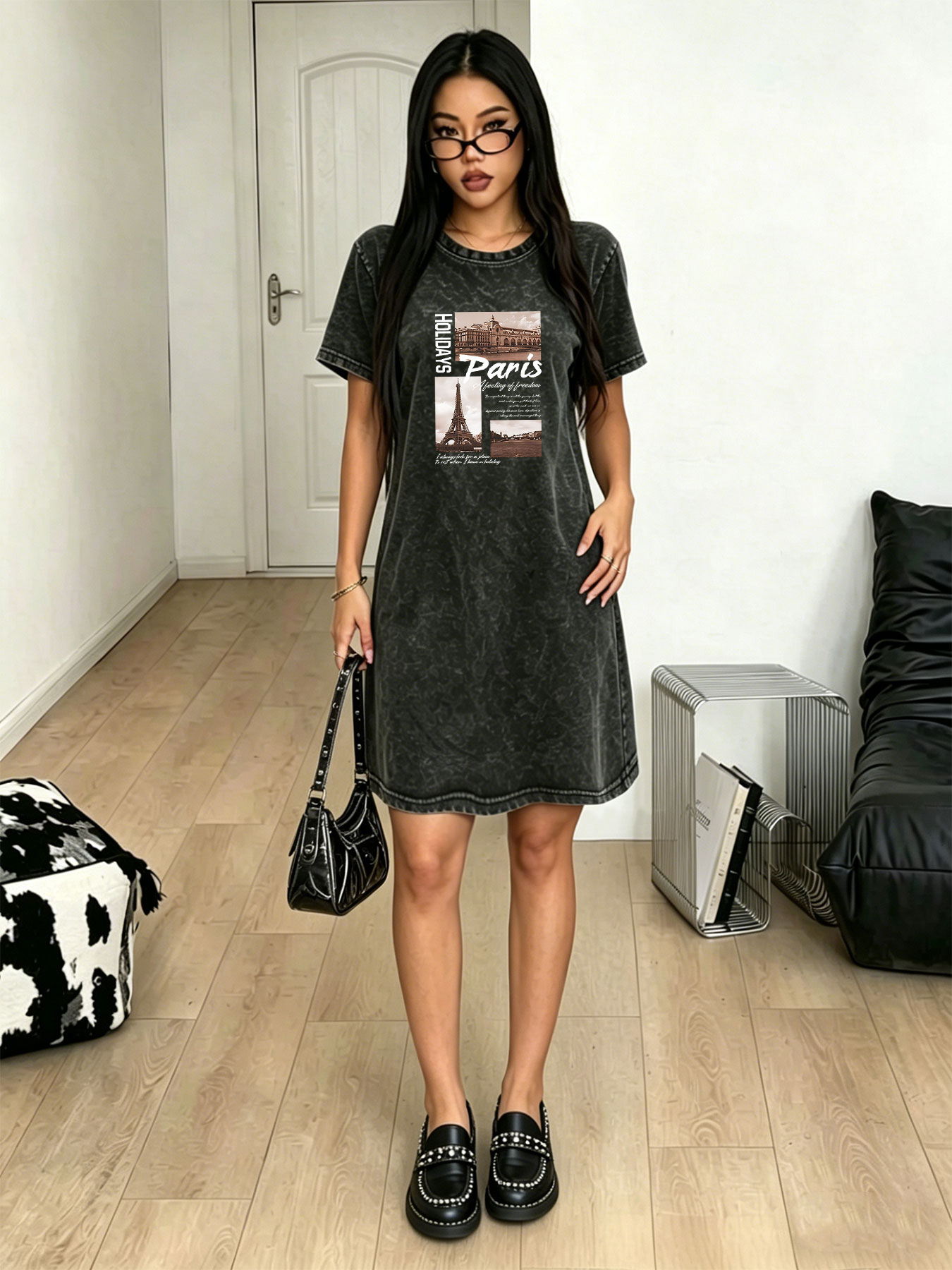 Women's washed vintage T-shirt - Streetwear Brand In Paris 评论和价格