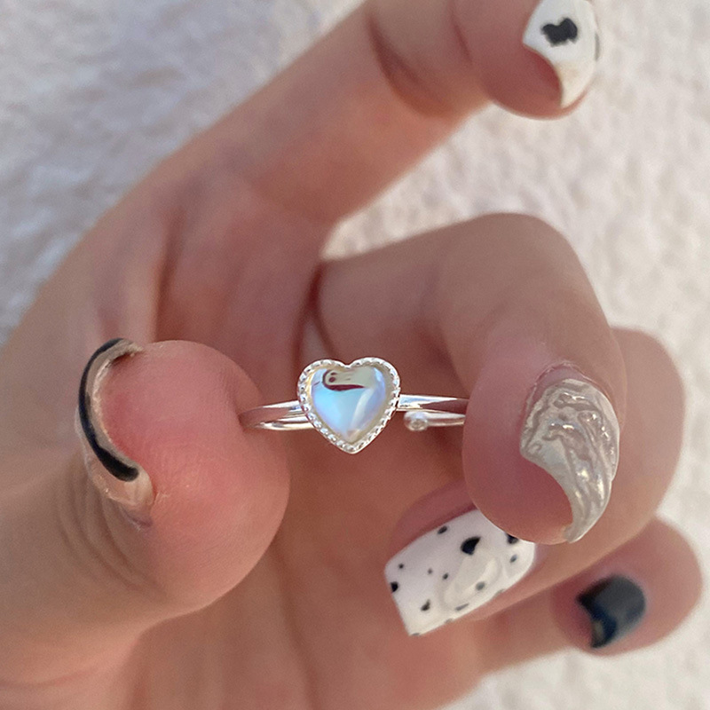 925 Sterling Silver Heart Zirc - Chrome Hearts Ring 评论和价格