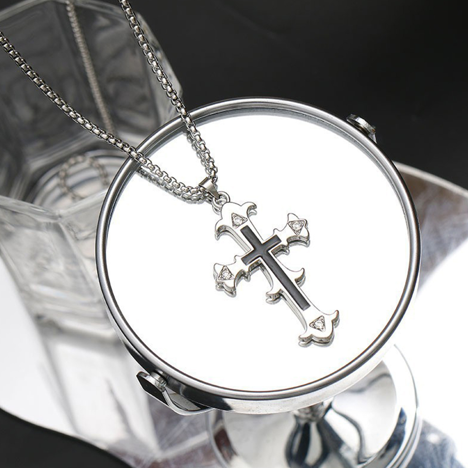 Cross pendant necklace chrome  - Chrome Hearts Ring 评论和价格