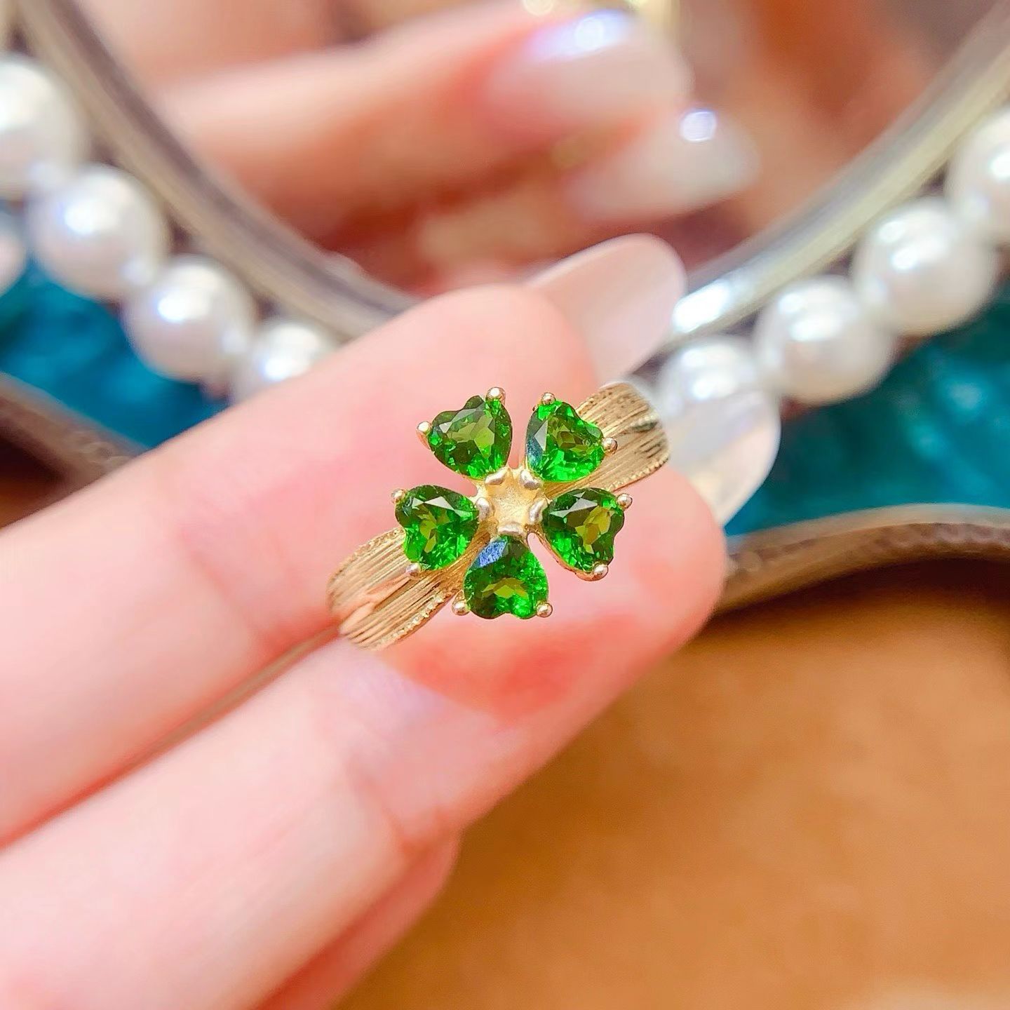 Natural Chrome Diopside Ring w - Chrome Hearts Ring 评论和价格