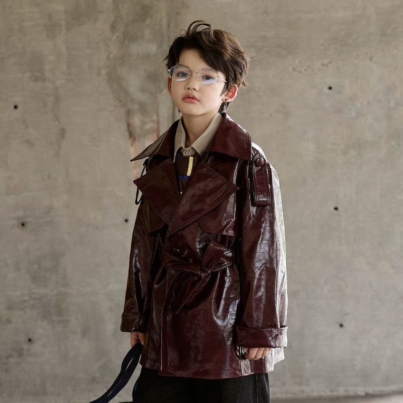 Boys Girls Wine Red Black Moto - Streetwear Brand Red Logo 评论和价格